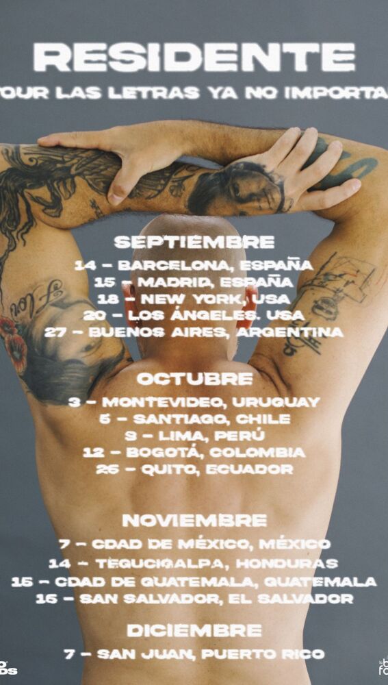 Cartel de la gira de Residente