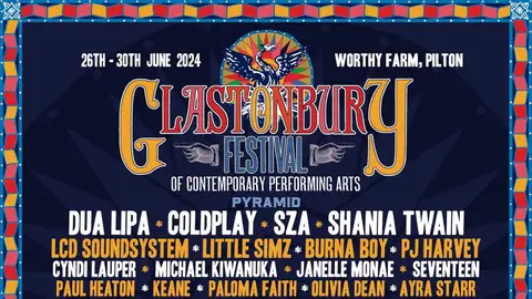 Cartel del Glastonbury Festival 2024 Cartel del Glastonbury Festival 2024