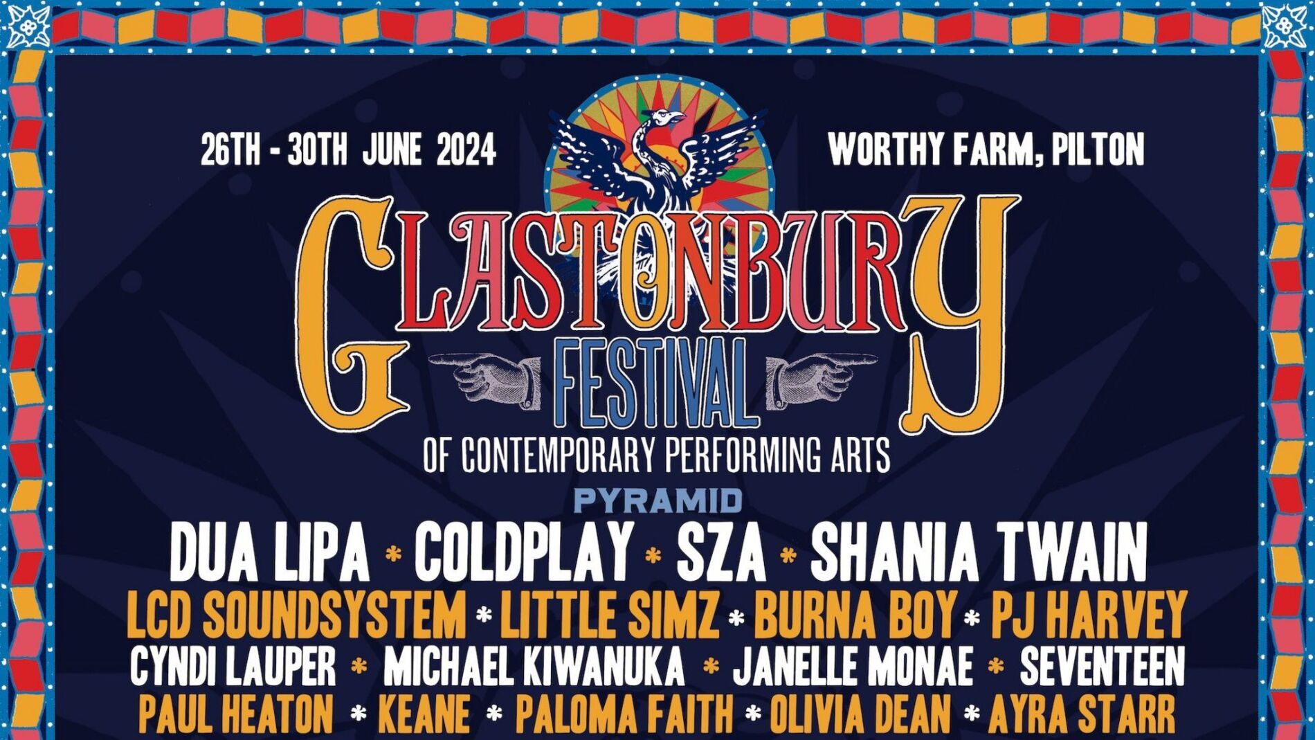Dua Lipa, Coldplay, Sza y Shabia Twain grandes nombres de Glastonbury