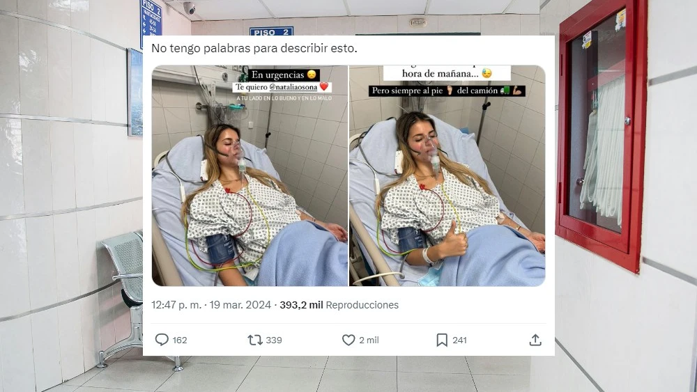 Las impactantes imagenes de la influencer Natalia Osona desde el hospital
