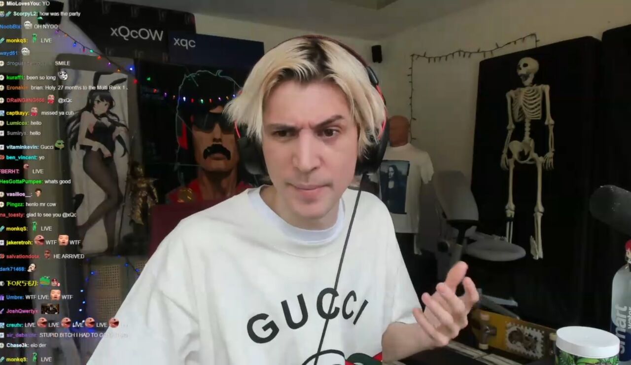 La curiosa extravagancia de xQc
