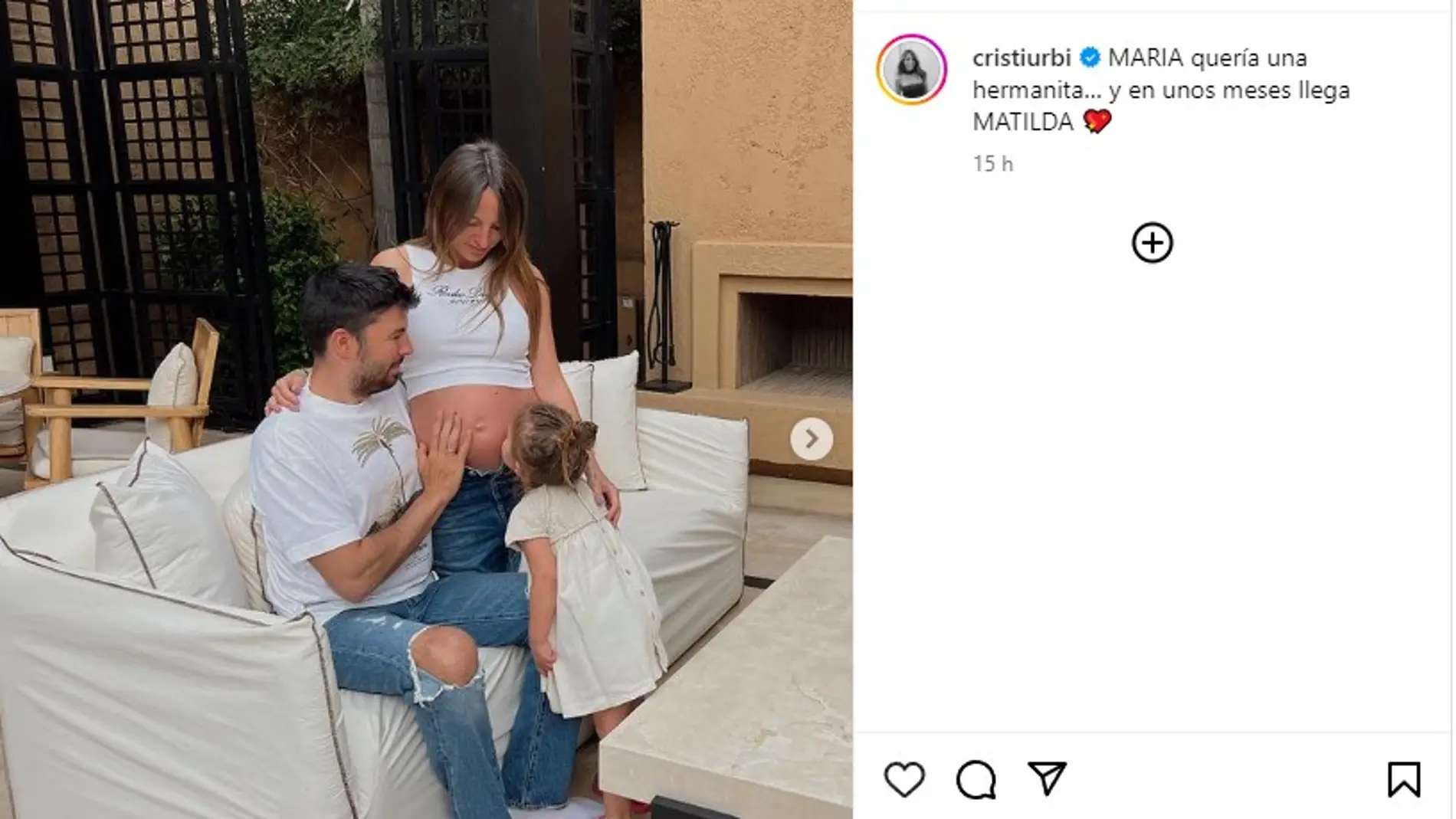 Willyrex y Cristina Urbi esperan una niña