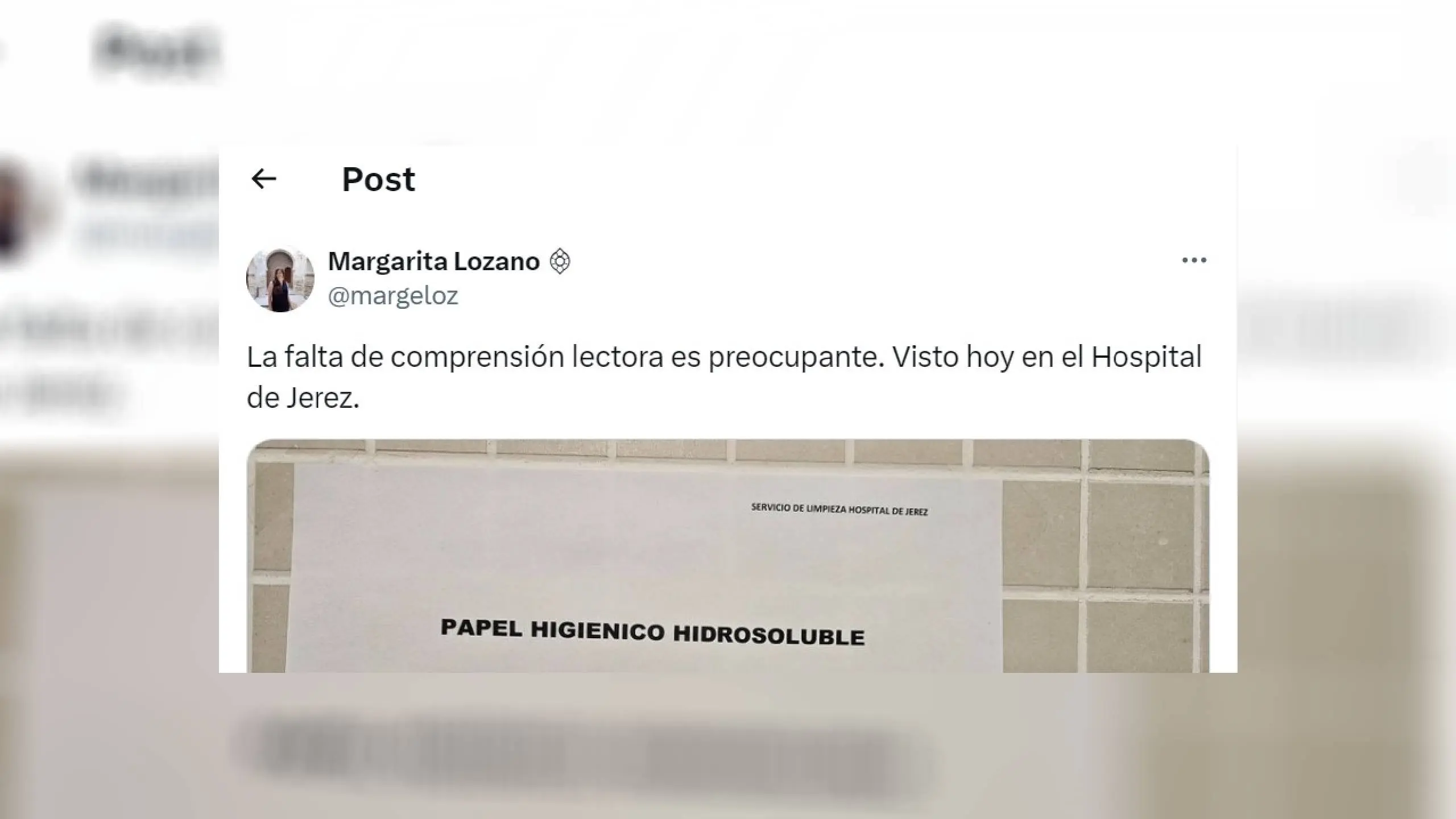 Tuit cartel papel higiénico hidrosoluble Tuit cartel papel higiénico hidrosoluble