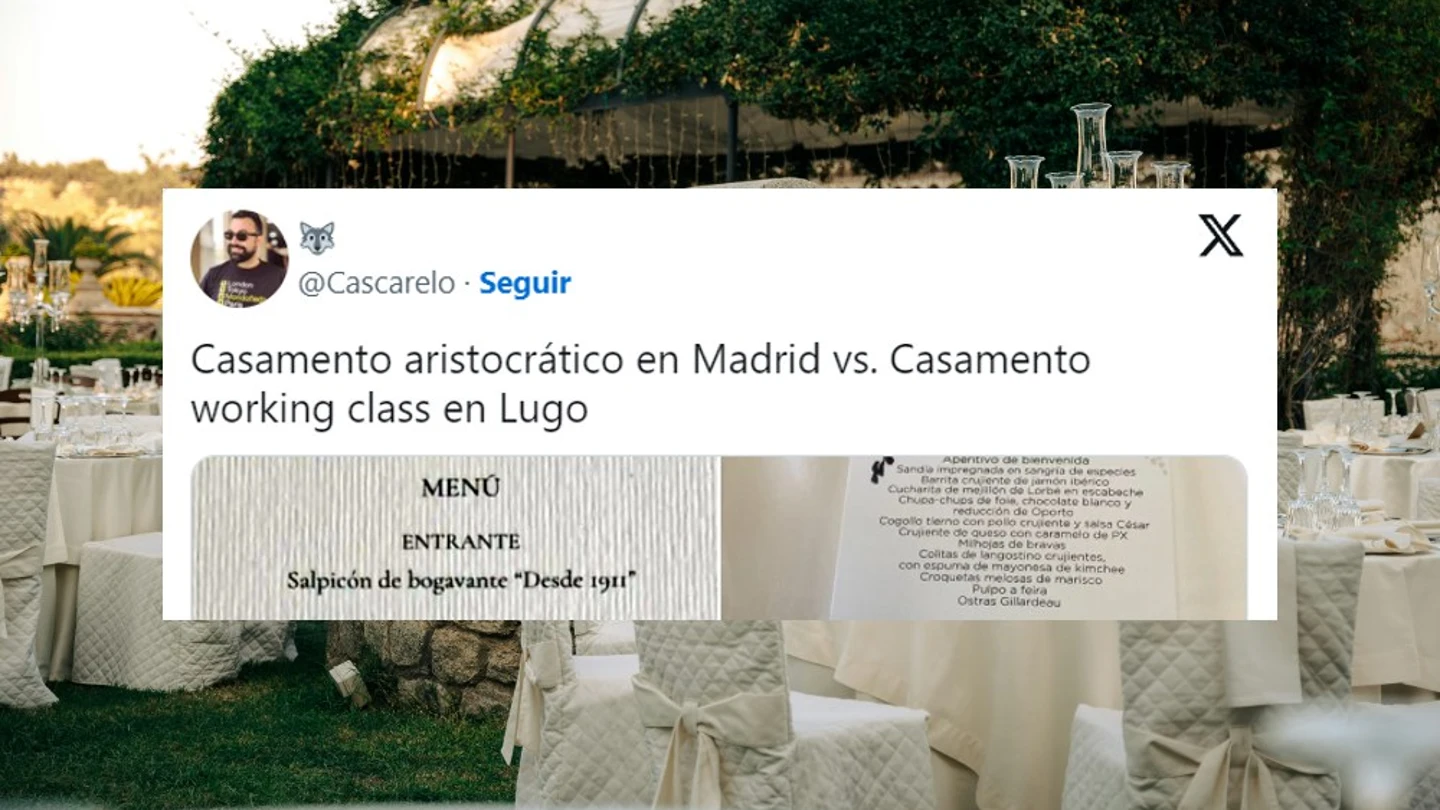 Comparación del menu de la boda de Almeida con el de una boda en Galicia Comparación del menu de la boda de Almeida con el de una boda en Galicia