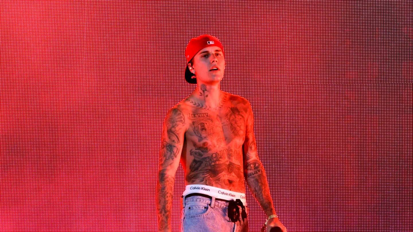 Foto de archivo de Justin Bieber durante un concierto Foto de archivo de Justin Bieber durante un concierto