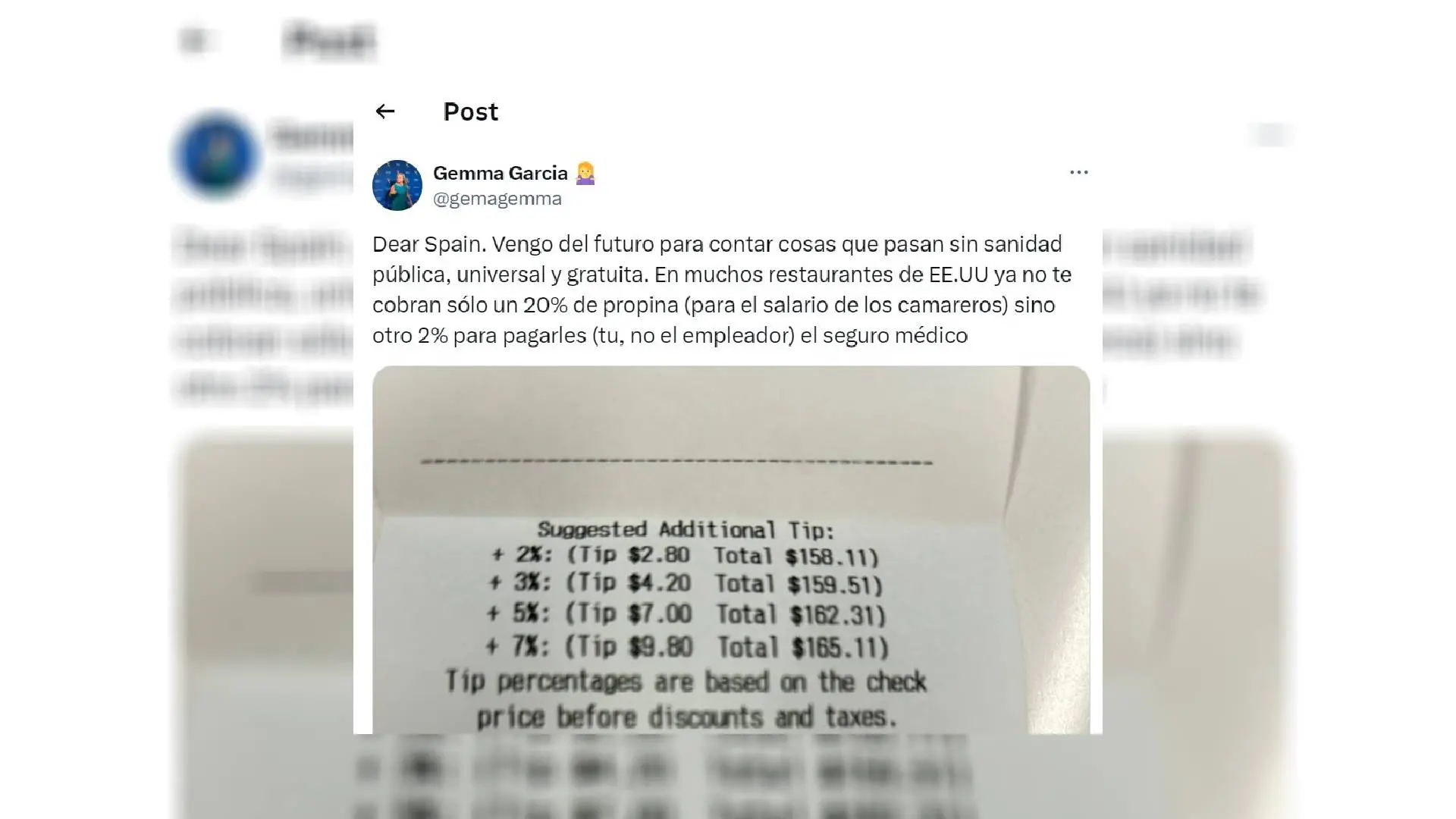 Tuit sanidad p&uacute;blica en Estados Unidos