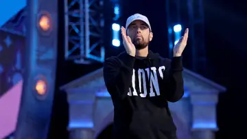 Eminem en un evento de la NFL
