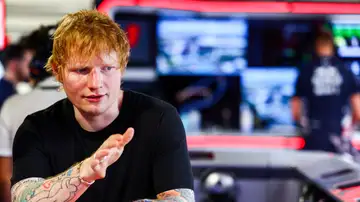 Ed Sheeran en el Grand Prix de F1 en Miami