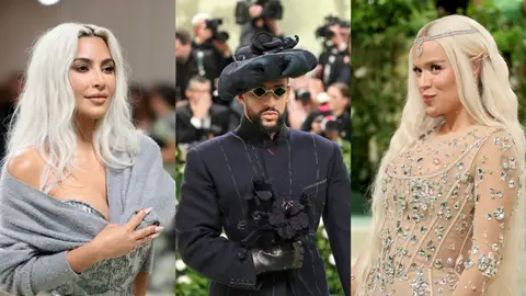 Kim Kardashian, Bad Bunny y Karol G en la Met Gala 2024 Kim Kardashian, Bad Bunny y Karol G en la Met Gala 2024