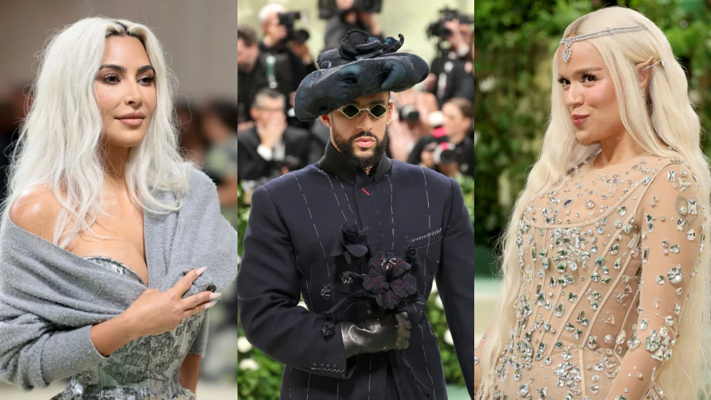 Kim Kardashian, Bad Bunny y Karol G en la Met Gala 2024 Kim Kardashian, Bad Bunny y Karol G en la Met Gala 2024