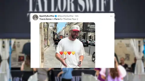 Travis Kelce lo da todo en un concierto de Taylor Swift en París Travis Kelce lo da todo en un concierto de Taylor Swift en París