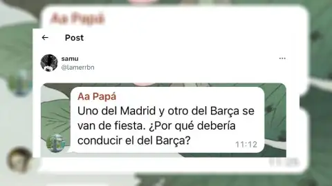 Tuit chiste de WhatsApp sobre Real Madrid Tuit chiste de WhatsApp sobre Real Madrid