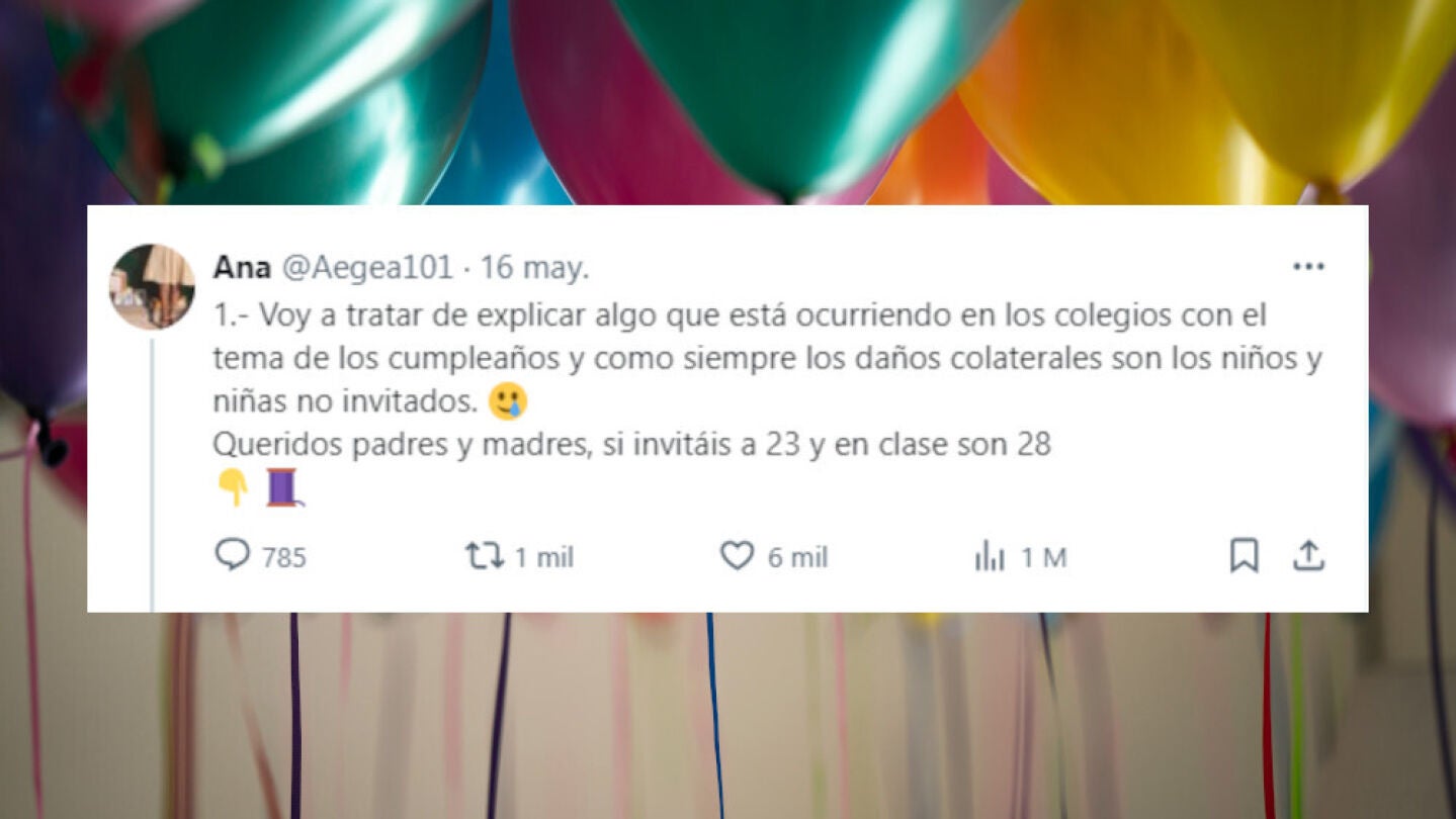Una profesora explica lo que pasa en los colegios con los cumplea&ntilde;os
