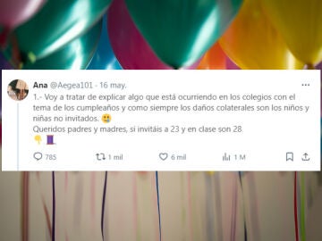 Una profesora explica lo que pasa en los colegios con los cumplea&ntilde;os