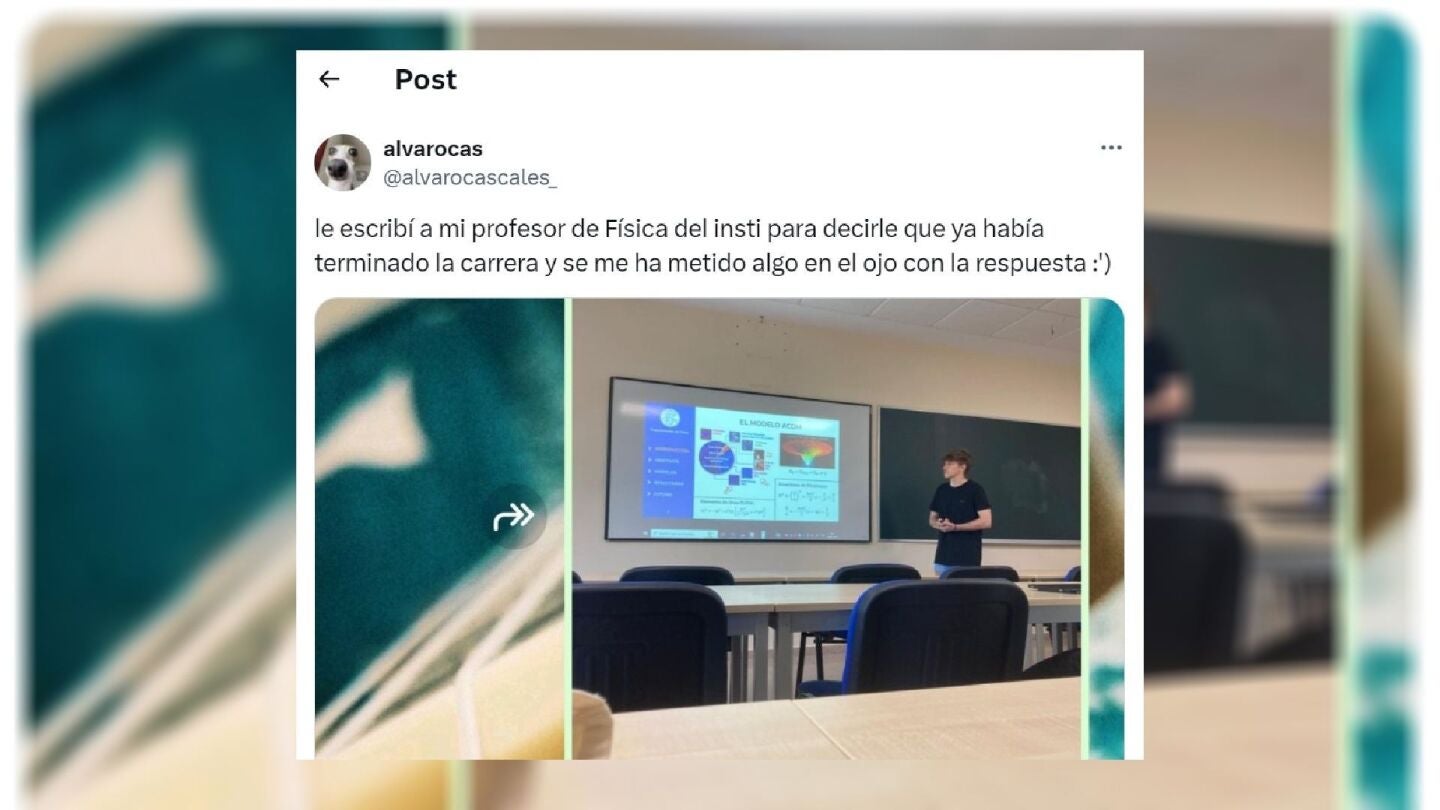 Tuit respuesta profesor de F&iacute;sica 