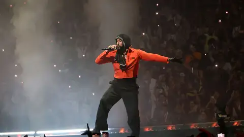 Bad Bunny durante un concierto en Nueva York en 2024 Bad Bunny durante un concierto en Nueva York en 2024