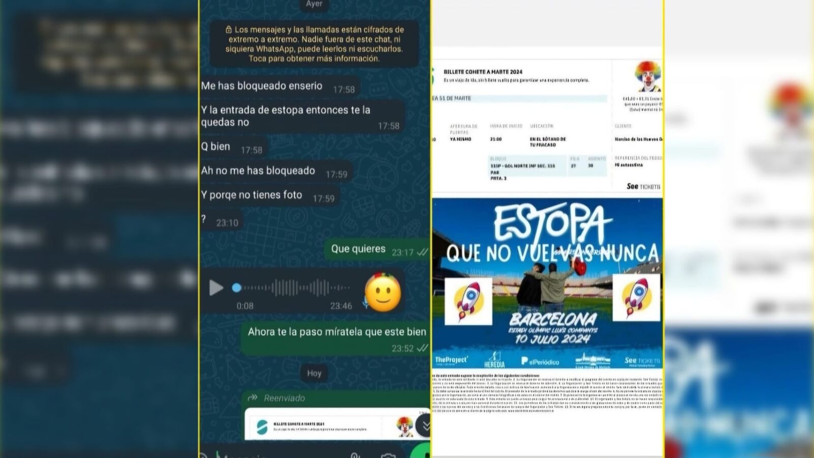 Un joven le pide a su exnovia la entrada que le regaló para ver a Estopa y no te esperas lo que recibió: 