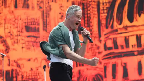 Tom Chaplin de Keane durante el concierto Tom Chaplin de Keane durante el concierto