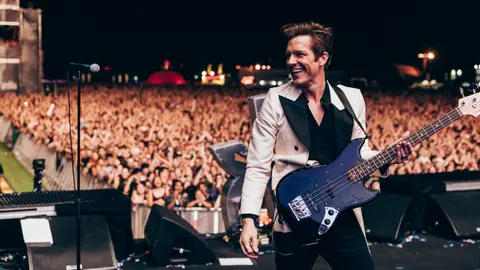 Brandon Flowers sobre el escenario del Mad Cool Brandon Flowers sobre el escenario del Mad Cool