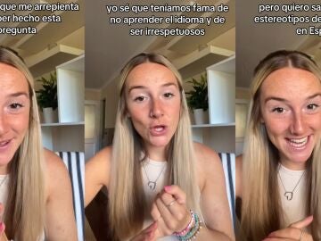 Vídeo de TikTok de @annainespana donde pregunta cuáles son los estereotipos de los británicos en España