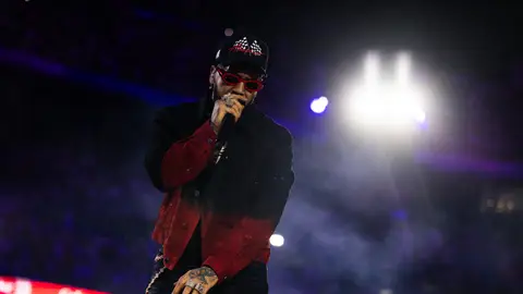 Anuel en la Velada del Año 4. Anuel en la Velada del Año 4.