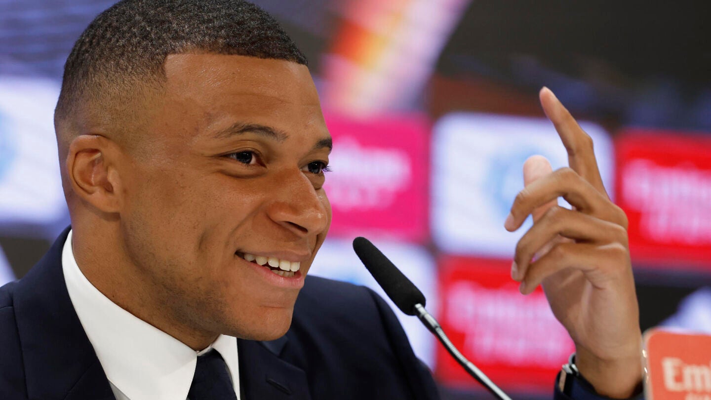 Kylian Mbape durante la presentación como nuevo jugador del Real Madrid