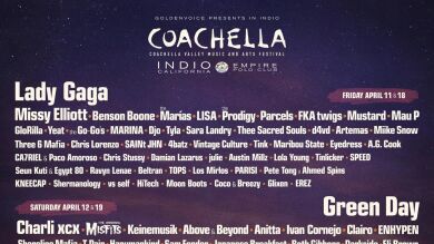 Lady Gaga, Green Day, Post Malone y Travis Scott encabezan un estelar Festival de Coachella 2025