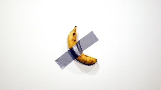 El famoso pl&aacute;tano subastado
