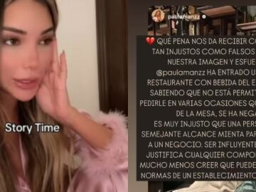 La influencer @paulamanzz estalla contra un restaurante de Barcelona