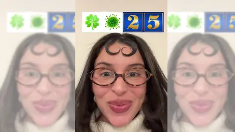 Imagen de Nathy Peluso usando el filtro de TikTok que predice tu 2025 Imagen de Nathy Peluso usando el filtro de TikTok que predice tu 2025