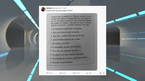 La increíble pregunta de un libro de Psicología de Bachillerato que se ha vuelto viral La increíble pregunta de un libro de Psicología de Bachillerato que se ha vuelto viral