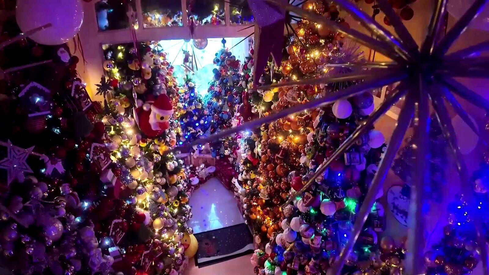 Una familia alemana establece un nuevo récord mundial al decorar su casa con 605 árboles de Navidad