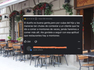 Dejan esta desagradable rese&ntilde;a en un restaurante