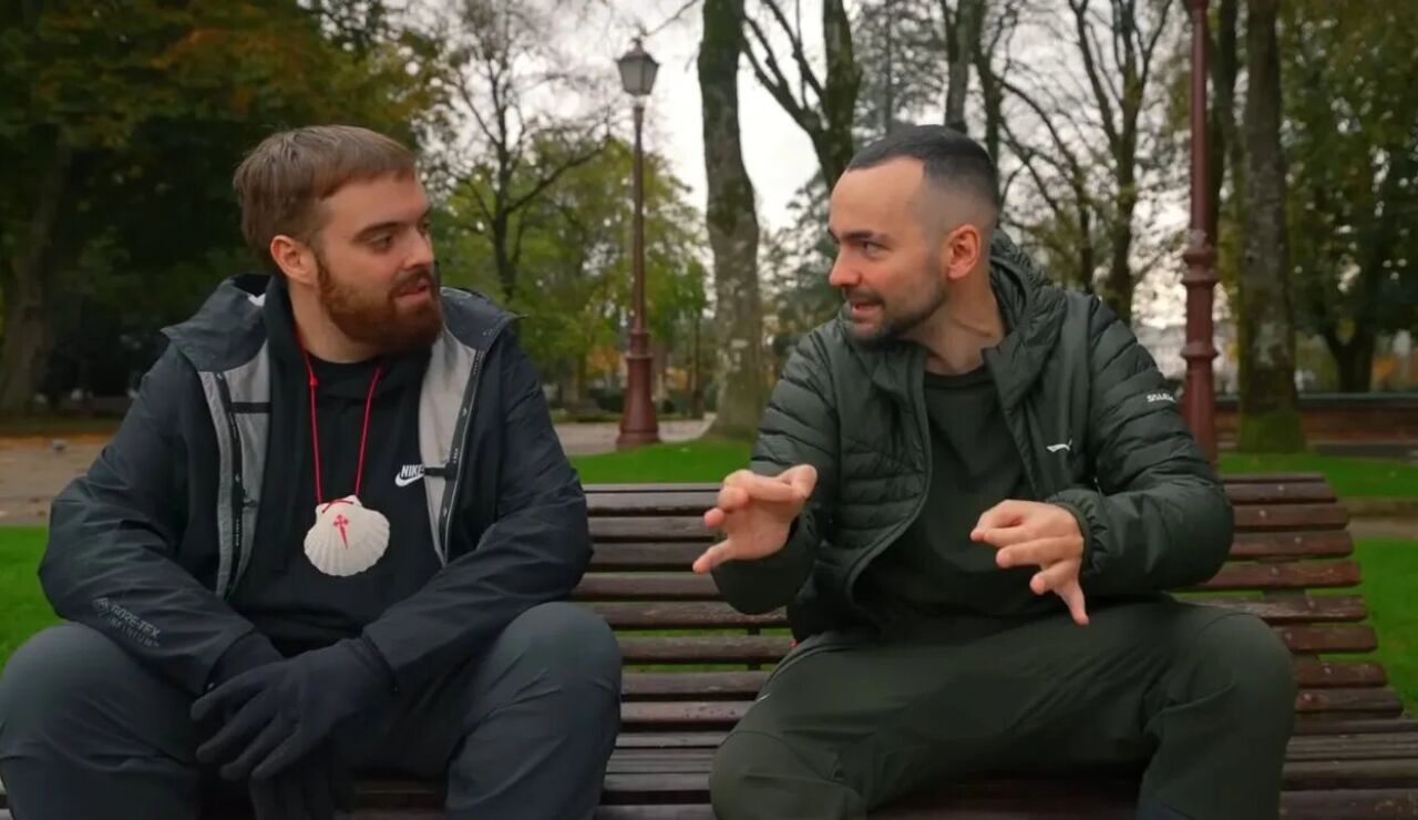 Imagen de unos de los v&iacute;deos de Ibai Llanos y Xokas en el Camino de Santiago