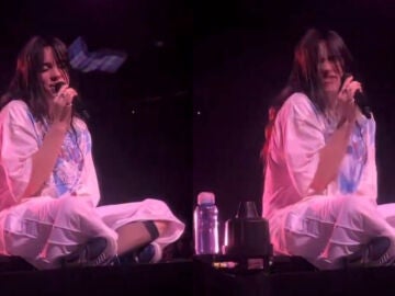Billie Eilish en su show.
