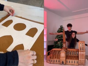 Roro construye una maqueta de la catedral de Notre Dame con galletas de jengibre