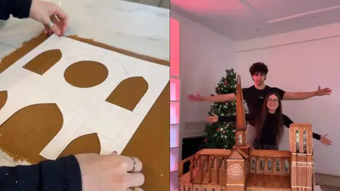 Roro construye una maqueta de la catedral de Notre Dame con galletas de jengibre Roro construye una maqueta de la catedral de Notre Dame con galletas de jengibre