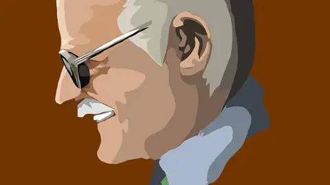 Ilustración de Stan Lee. Ilustración de Stan Lee.