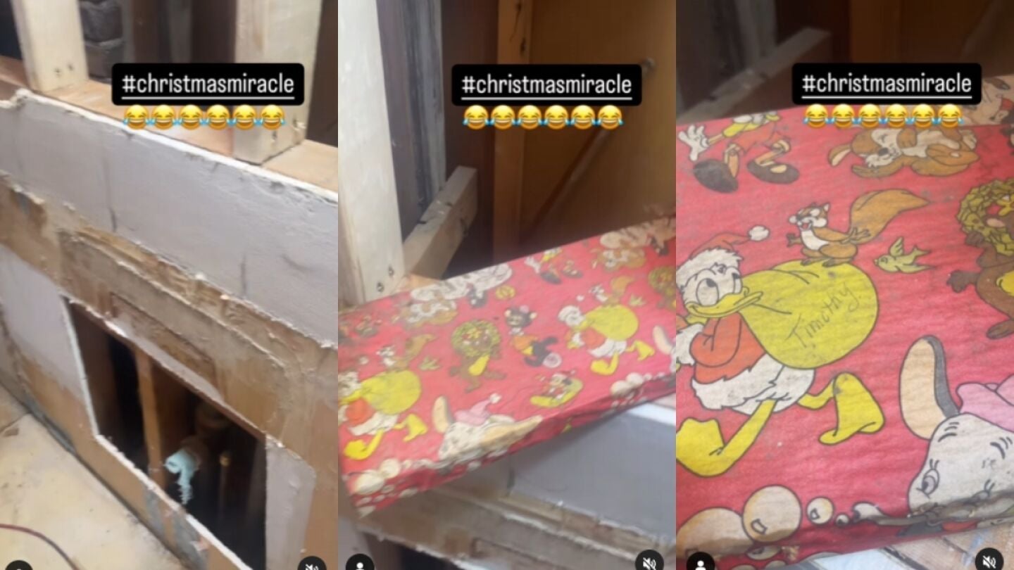 Un hombre reforma el ba&ntilde;o de sus padres y encuentra un regalo de 1978
