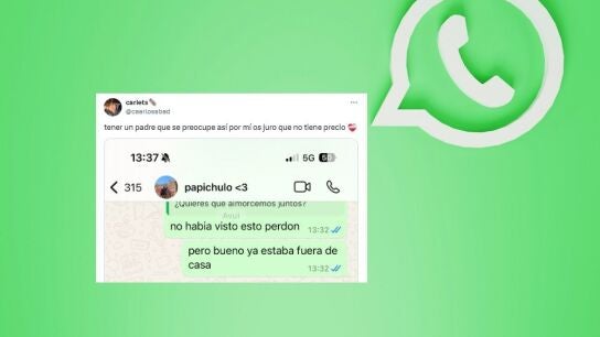 Comparte una conversaci&oacute;n de WhatsApp con su padre y todos est&aacute;n aplaudiendo fuerte