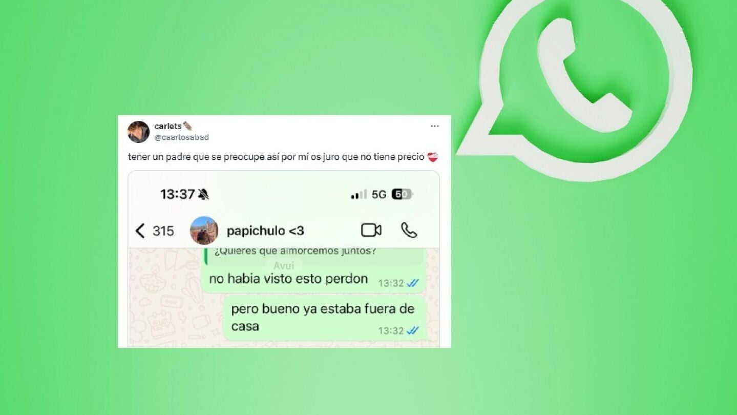 Comparte una conversaci&oacute;n de WhatsApp con su padre y todos est&aacute;n aplaudiendo fuerte