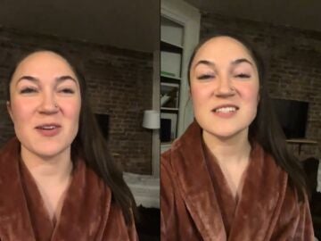 Una tiktoker estadounidense se graba cantando una canci&oacute;n en espa&ntilde;ol y preguntando cu&aacute;l es