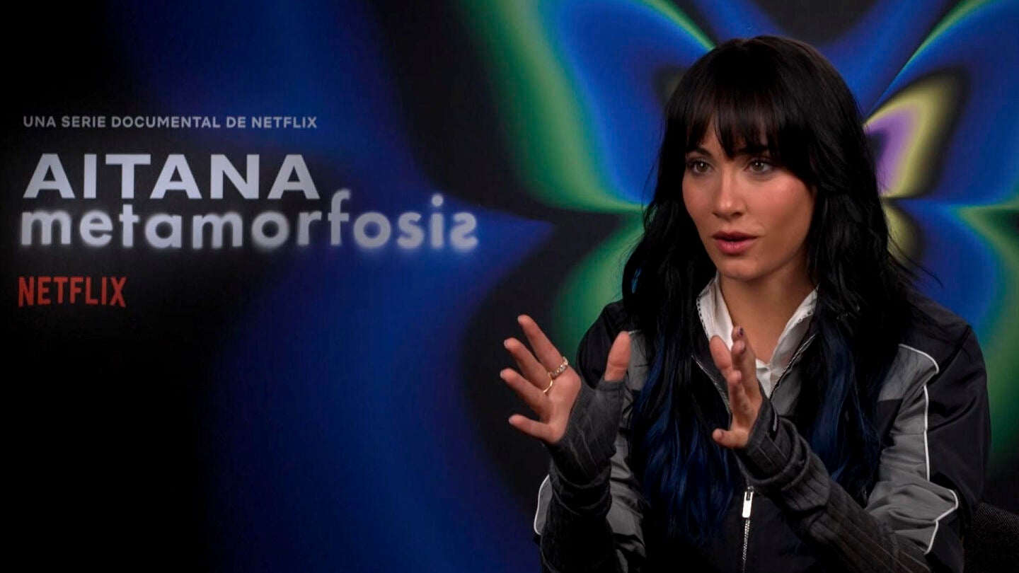 Aitana presentando su serie documental
