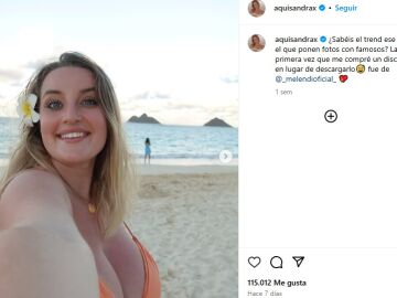 Captura de pantalla del Instagram de Aqu&iacute;sandrax
