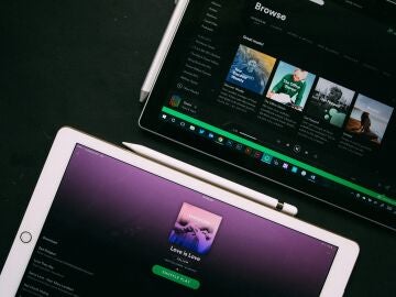Imagen de Spotify en un IPad