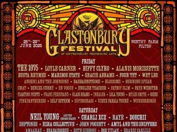 Cartel completo de Glastonbury 2025