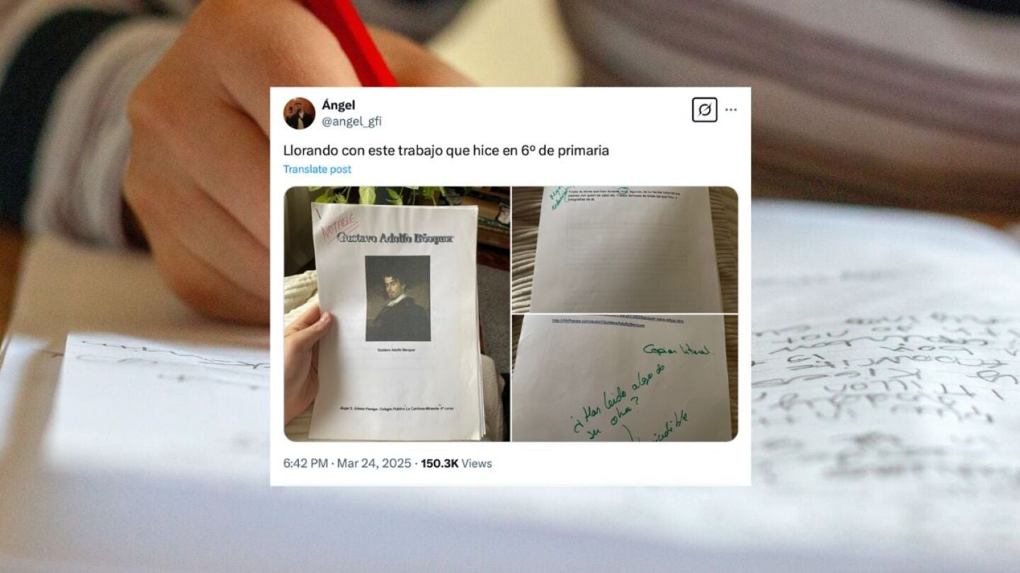 El hilarante trabajo de primaria que se ha vuelto viral en X