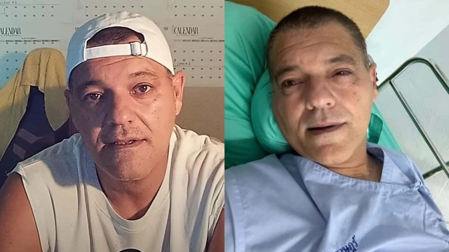 En el montaje, Frank Cuesta en su canal de YouTube y tras el ataque de una cobra En el montaje, Frank Cuesta en su canal de YouTube y tras el ataque de una cobra