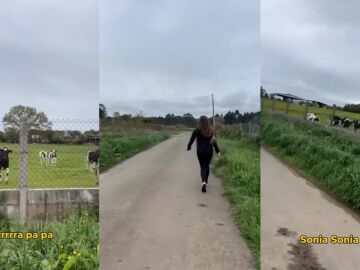 Dos chicas aprenden a llamar a las vacas y se arrepienten al instante