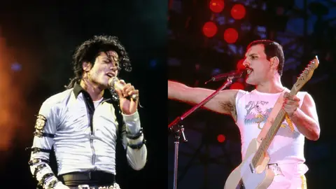 Freddie Mercury y Michael Jackson Freddie Mercury y Michael Jackson